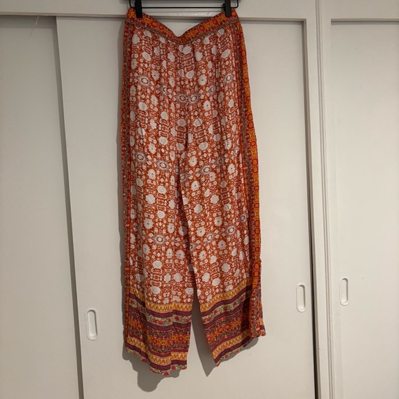 Anthropologie Pants - Anthropologie Vibrant Orange and Pink Pants Size M